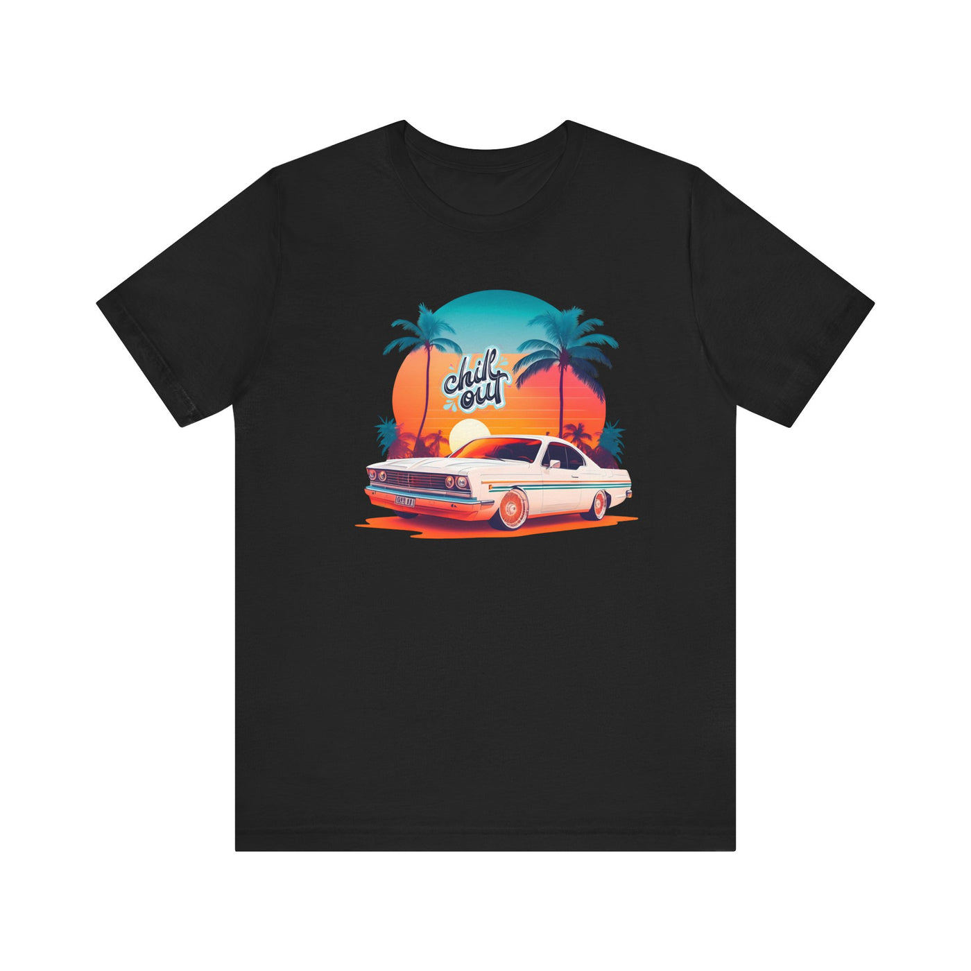 Chill Out Retro Car Tee - Unisex Jersey Short Sleeve Shirt