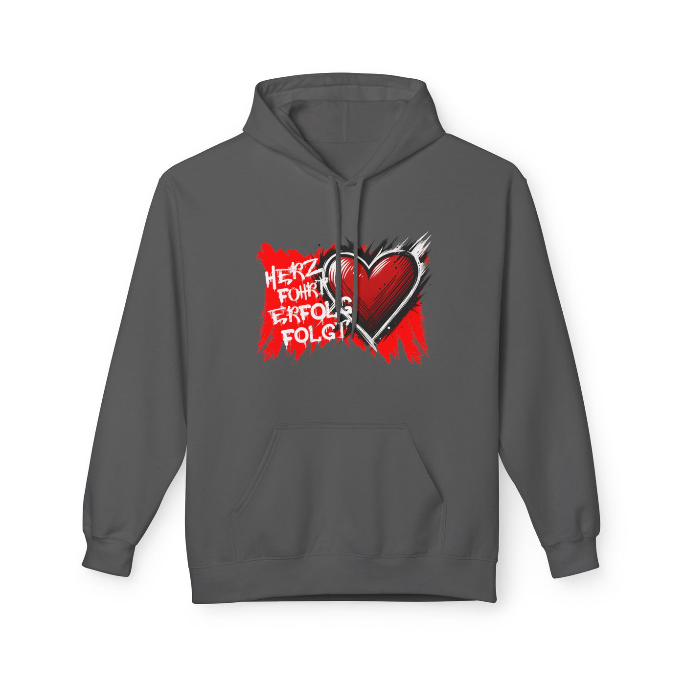 Herz führt Erfolg folgt Hoodie
