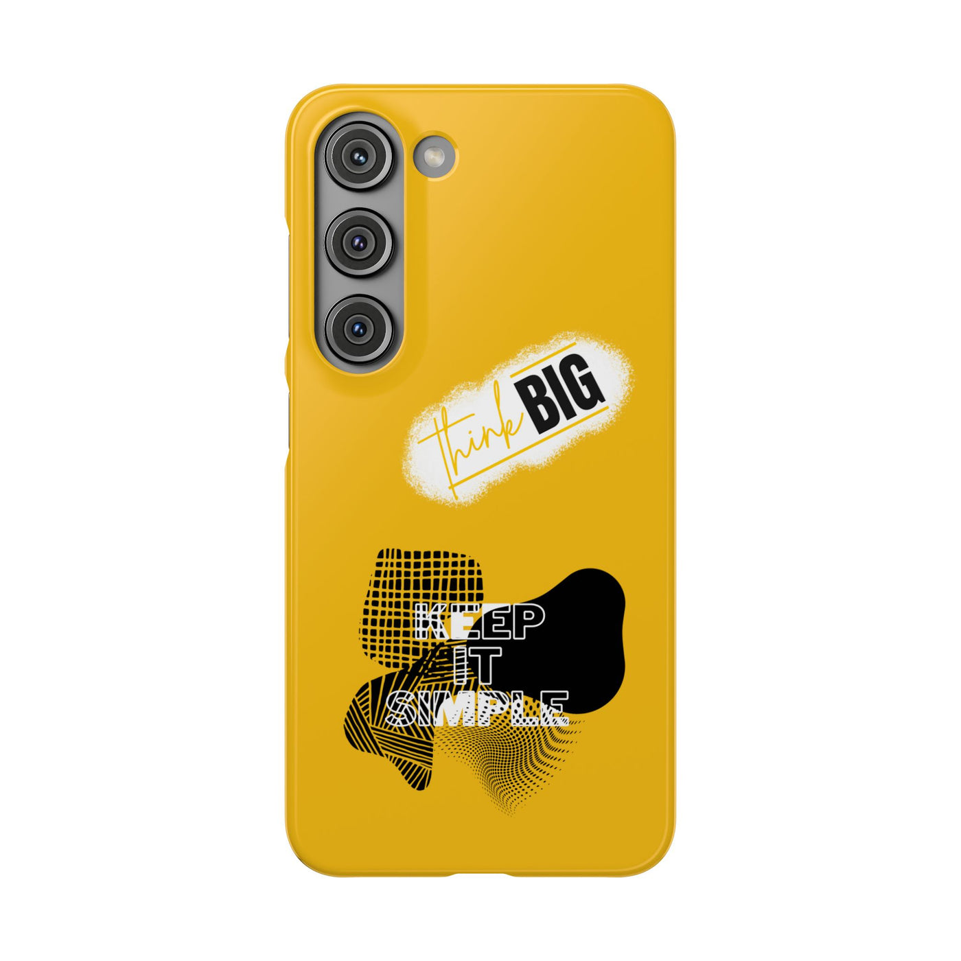 Handyhülle gelbe - Yellow Snap Case - 'Think BIG' for Motivated Individuals