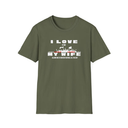 Minimalist Red Graphic Unisex T-Shirt - I love my wife
