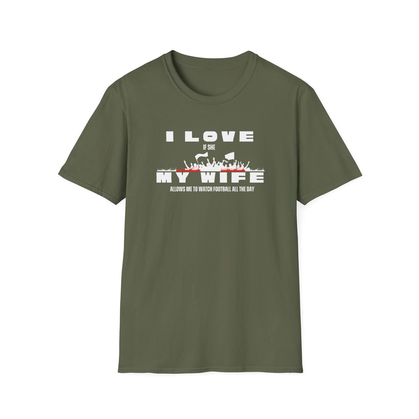 Minimalist Red Graphic Unisex T-Shirt - I love my wife 