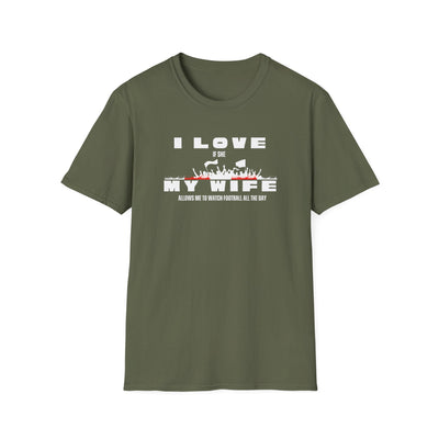 Minimalist Red Graphic Unisex T-Shirt - I love my wife 