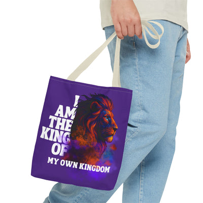 Regal Lion Tote Bag - I Am the King of My Own Kingdom, Canvas Bag,