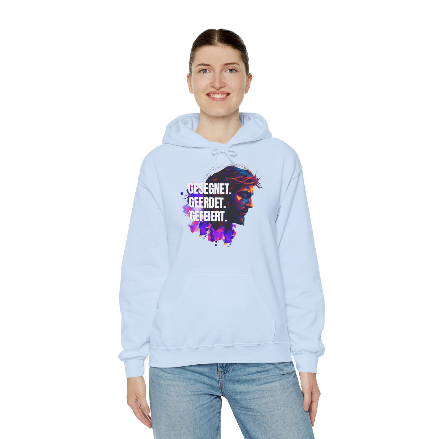 Jesus Colorful - with saying Blessed- Grounded - Celebrated