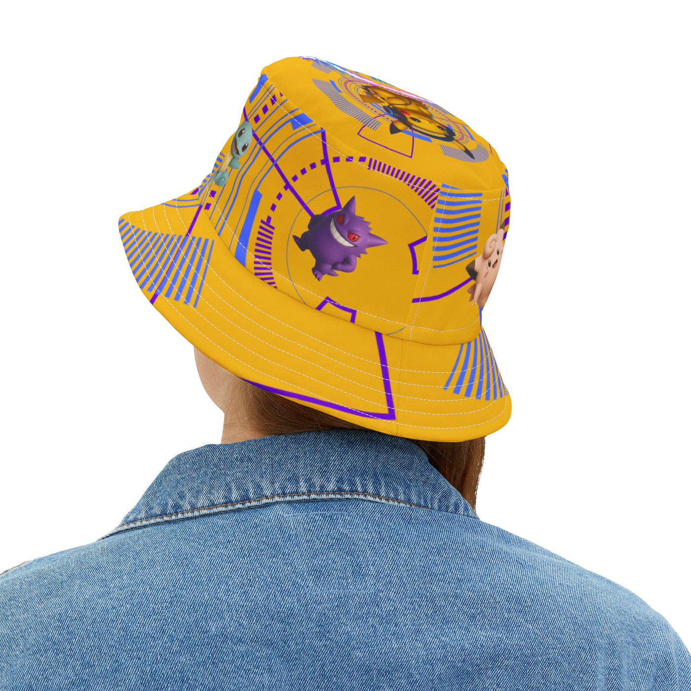 Colorful Pokemon Bucket Hat for Kids & Adults, Perfect for Summer Festivals