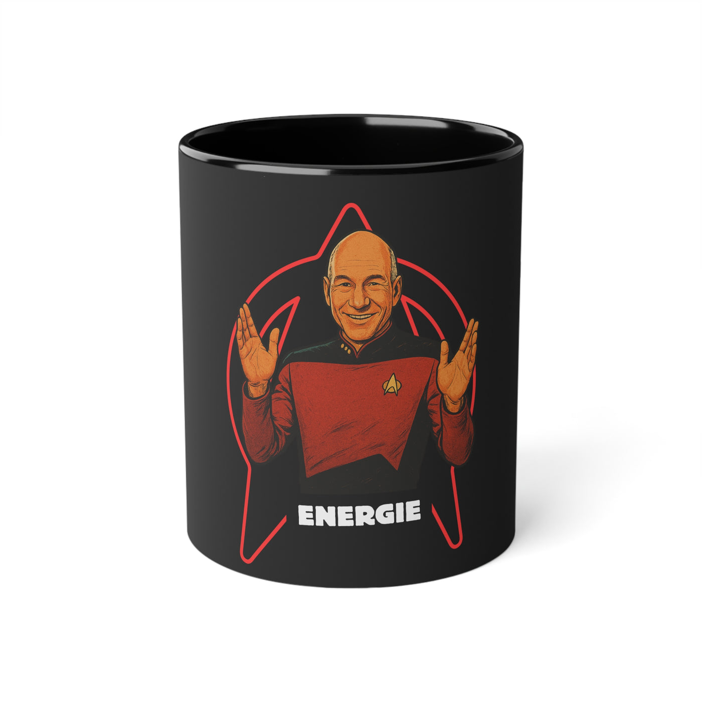 Starfleet Captain Mug - Energize Your Morning, Perfect Gift for Star Trek Fans, Black and White Accent Coffee Cup, Geeky Merchandise, [...]