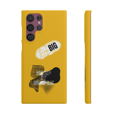 Handyhülle gelbe - Yellow Snap Case - 'Think BIG' for Motivated Individuals