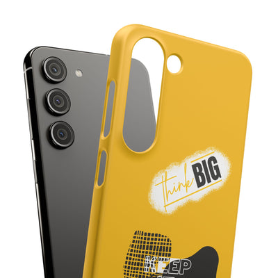 Handyhülle gelbe - Yellow Snap Case - 'Think BIG' for Motivated Individuals