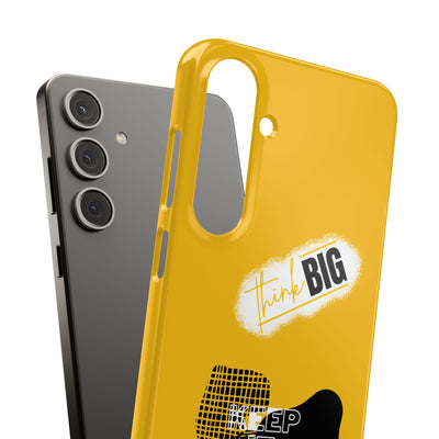 Handyhülle gelbe - Yellow Snap Case - 'Think BIG' for Motivated Individuals