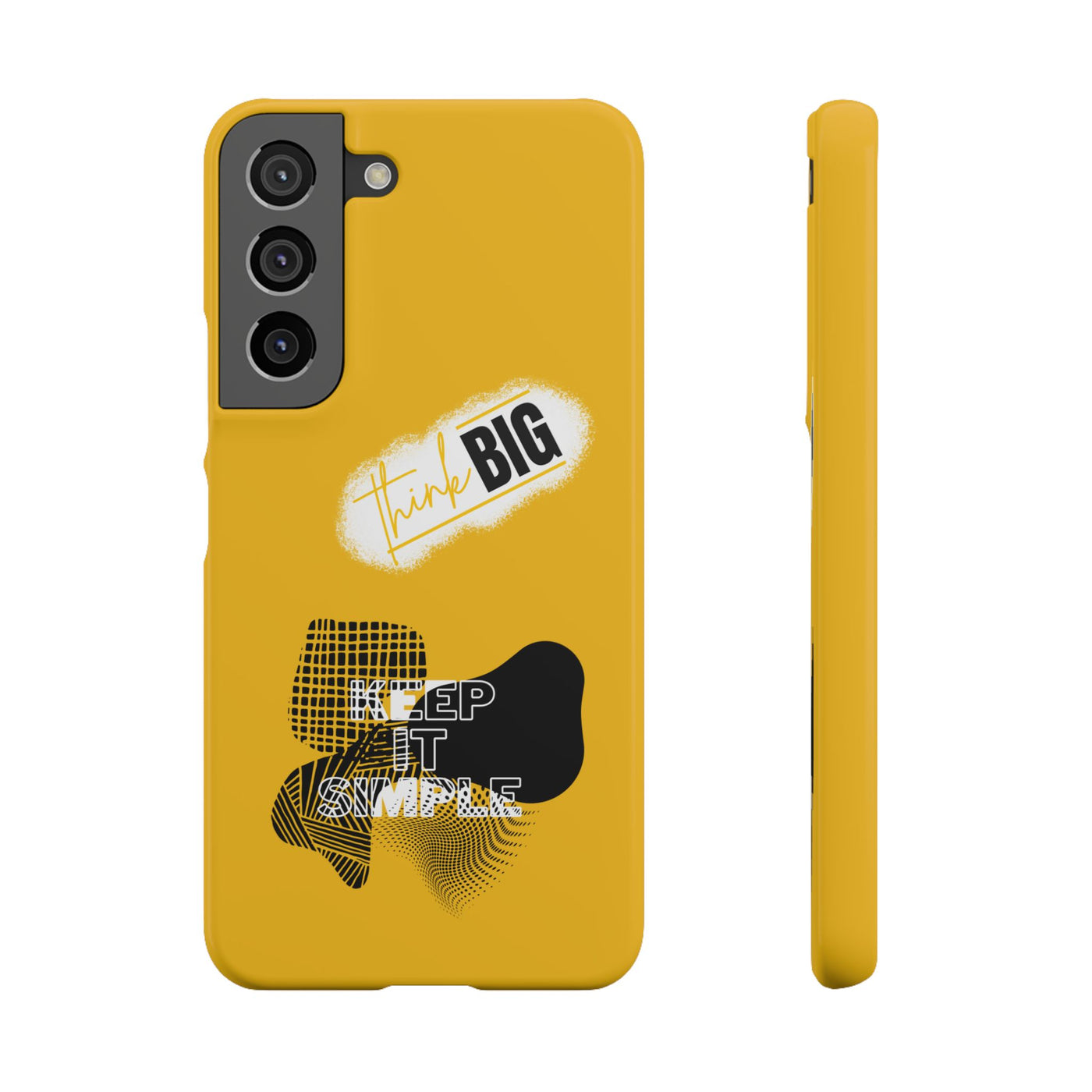 Handyhülle gelbe - Yellow Snap Case - 'Think BIG' for Motivated Individuals