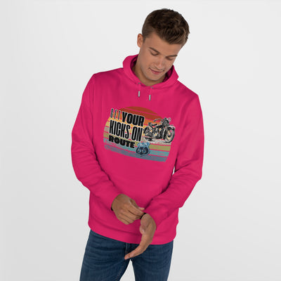Retro Route 66 Motorcycle Hoodie Sweatshirt - Get your kicks on route 66