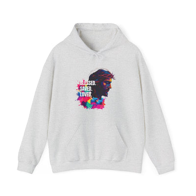 Jesus bunt - Blessed- saved- loved