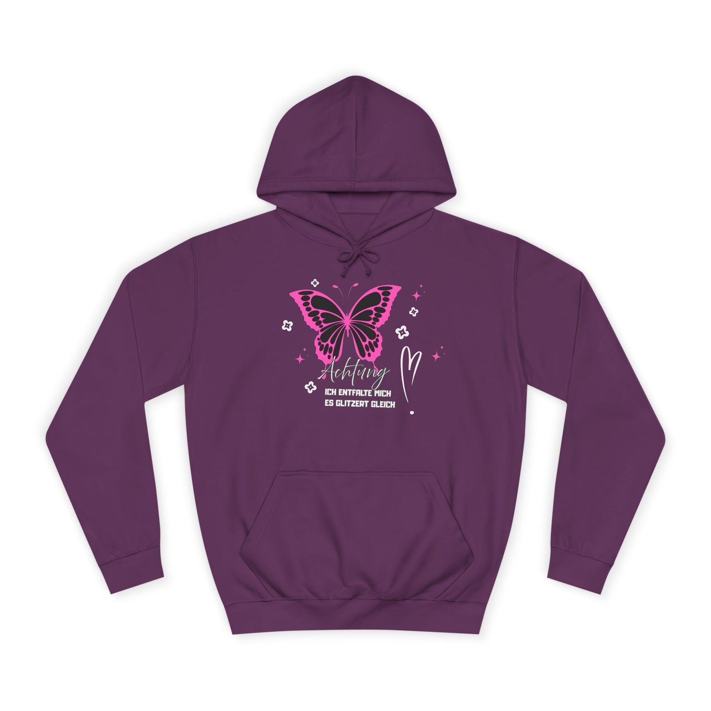 Hoodie Achtung ich entfalte mich - es glitzert gleich