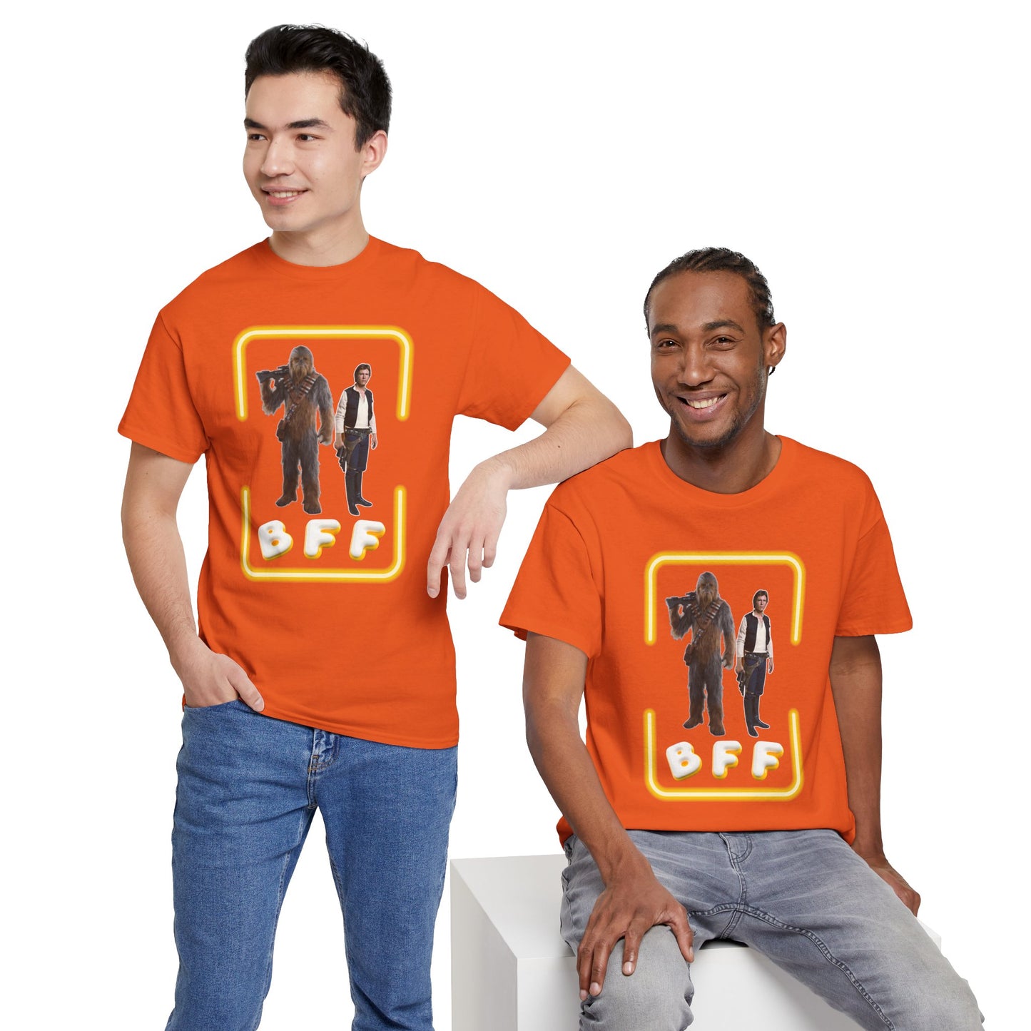 BFF Chewbacca & Han Solo Unisex Heavy Cotton Shirt