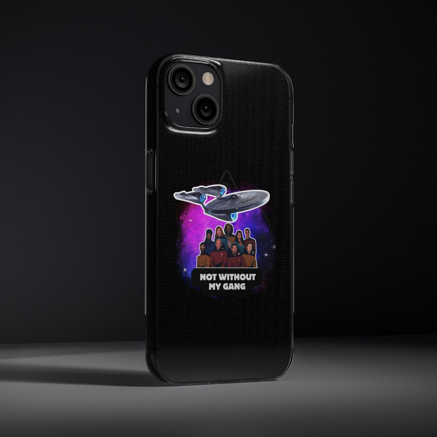 Galaxy-Inspired Soft Phone Case - Not Without My Gang, Star Trek Lovers Handyhülle