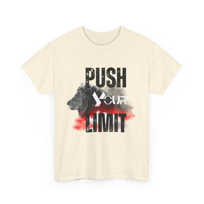 Motivational Unisex Heavy Cotton Tee - "Push Your Limit"