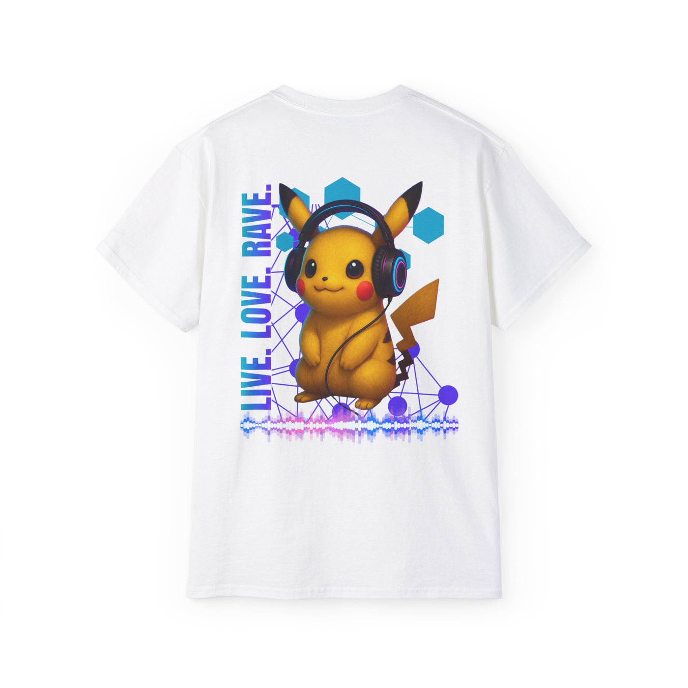 Rave T-Shirt, Fun Music Shirt, Live Love Rave - Techno - Pokemon
