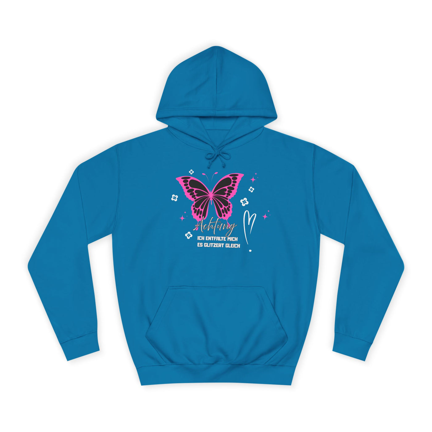 Hoodie Achtung ich entfalte mich - es glitzert gleich