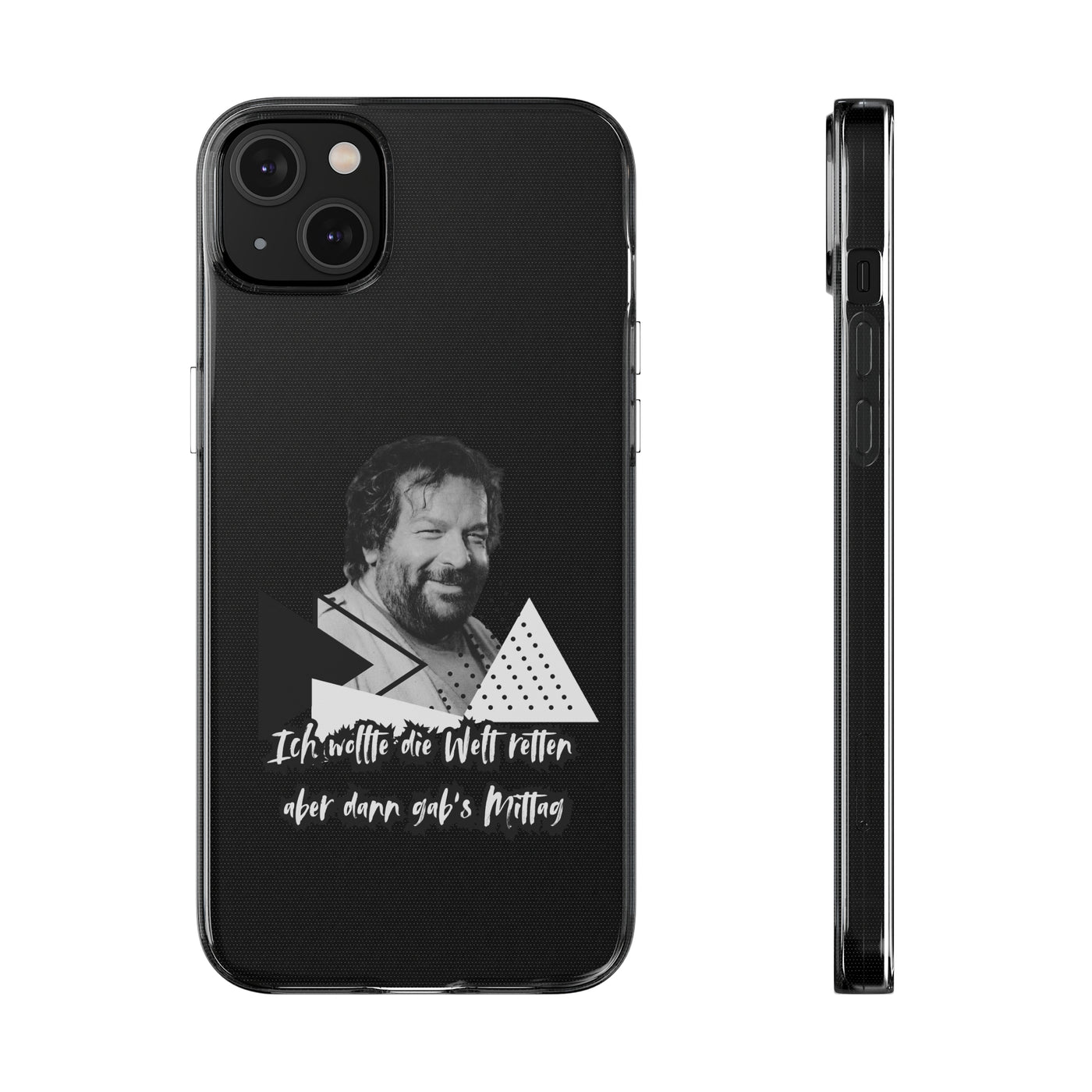 Handyhülle Unique Phone Cover, Ich wollte die Welt retten, dann gabs Mittag