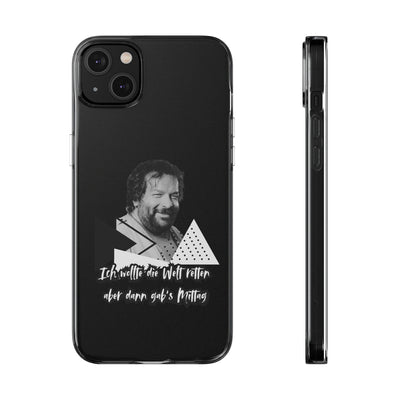 Handyhülle Unique Phone Cover, Ich wollte die Welt retten, dann gabs Mittag