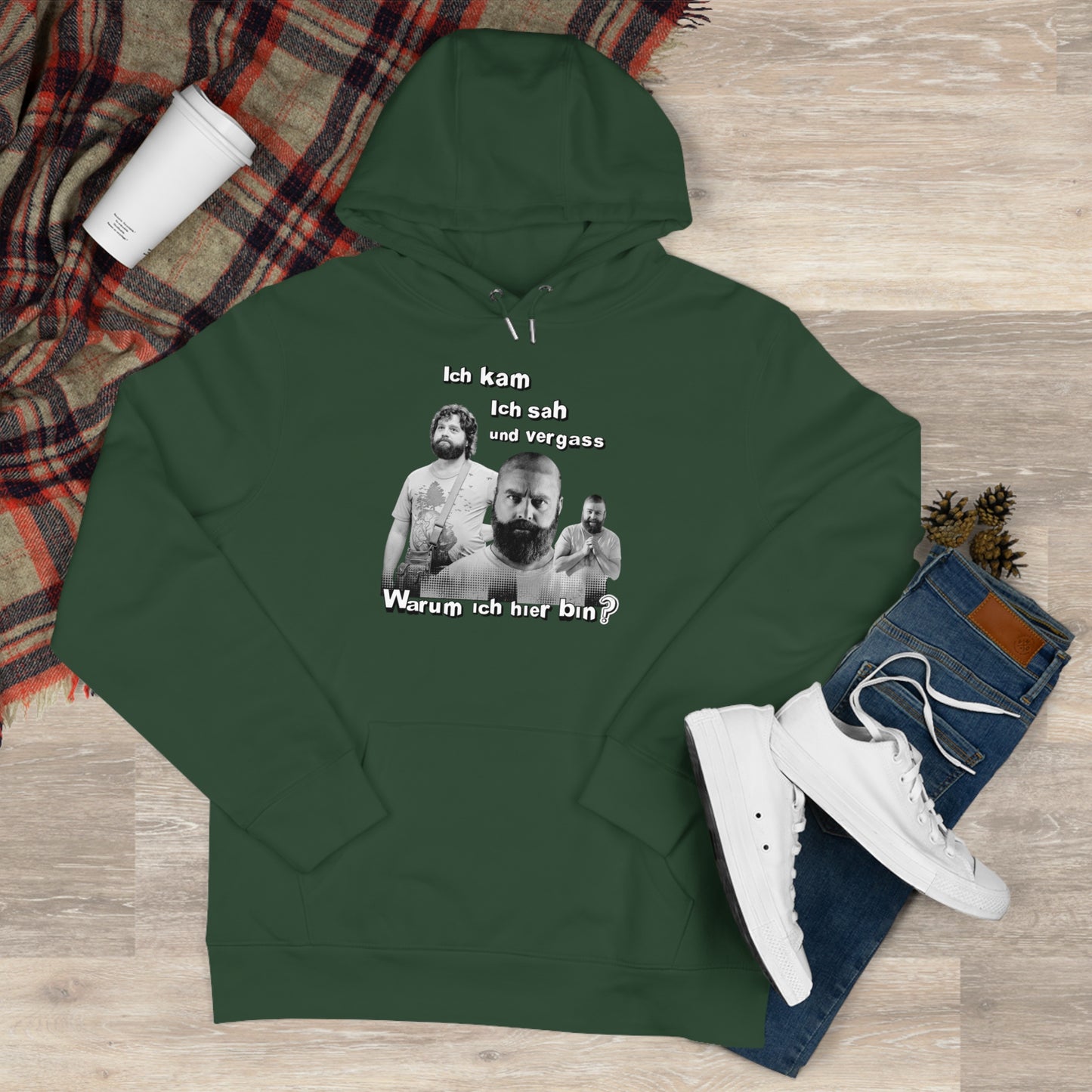 Hoodie Unisex Joke Alan Garner – I came, I saw, and I forgot – Why I am here!