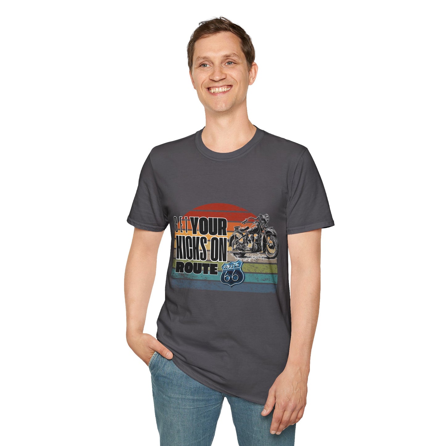 Retro Motorcycle Adventure Hoodie - 'Get Your Kicks On Route 66'