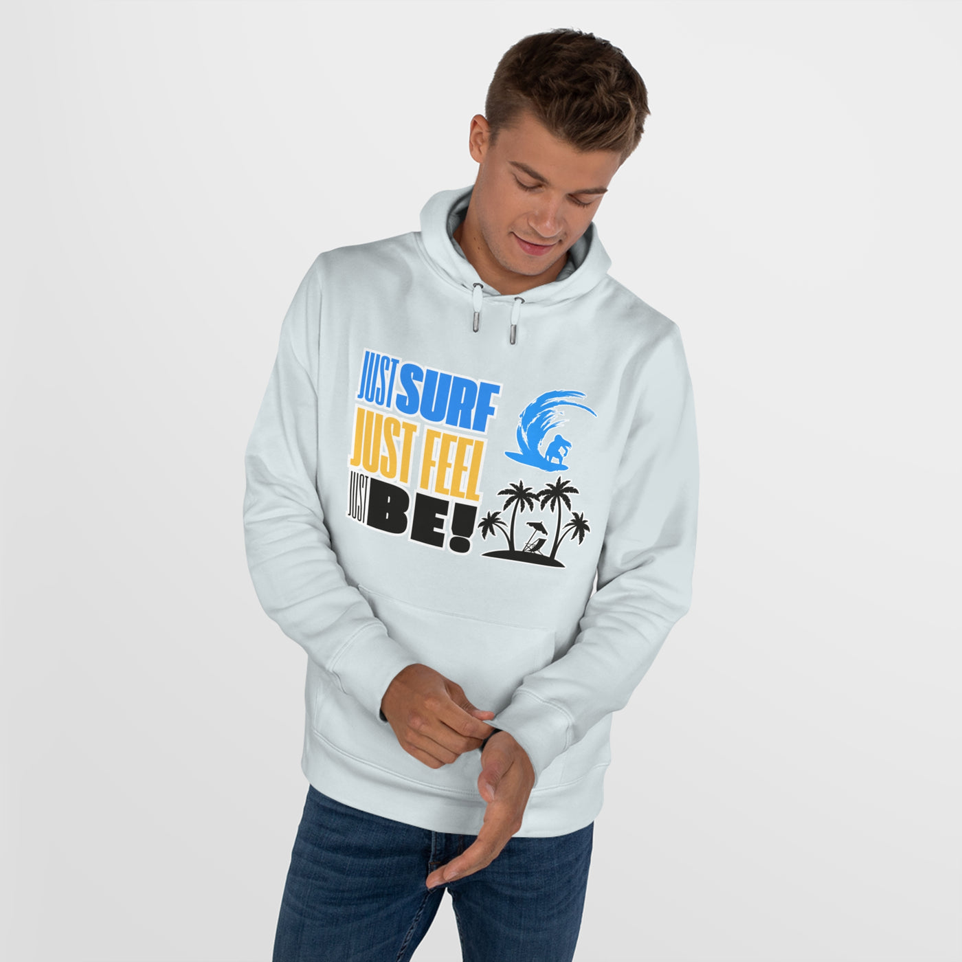 Just Surf Hooded Sweatshirt - Perfect for Beach Lovers and Surf Enthusiasts