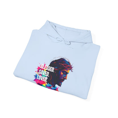 Jesus colorful - Blessed- saved- loved