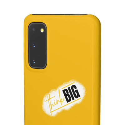 Handyhülle gelbe - Yellow Snap Case - 'Think BIG' for Motivated Individuals