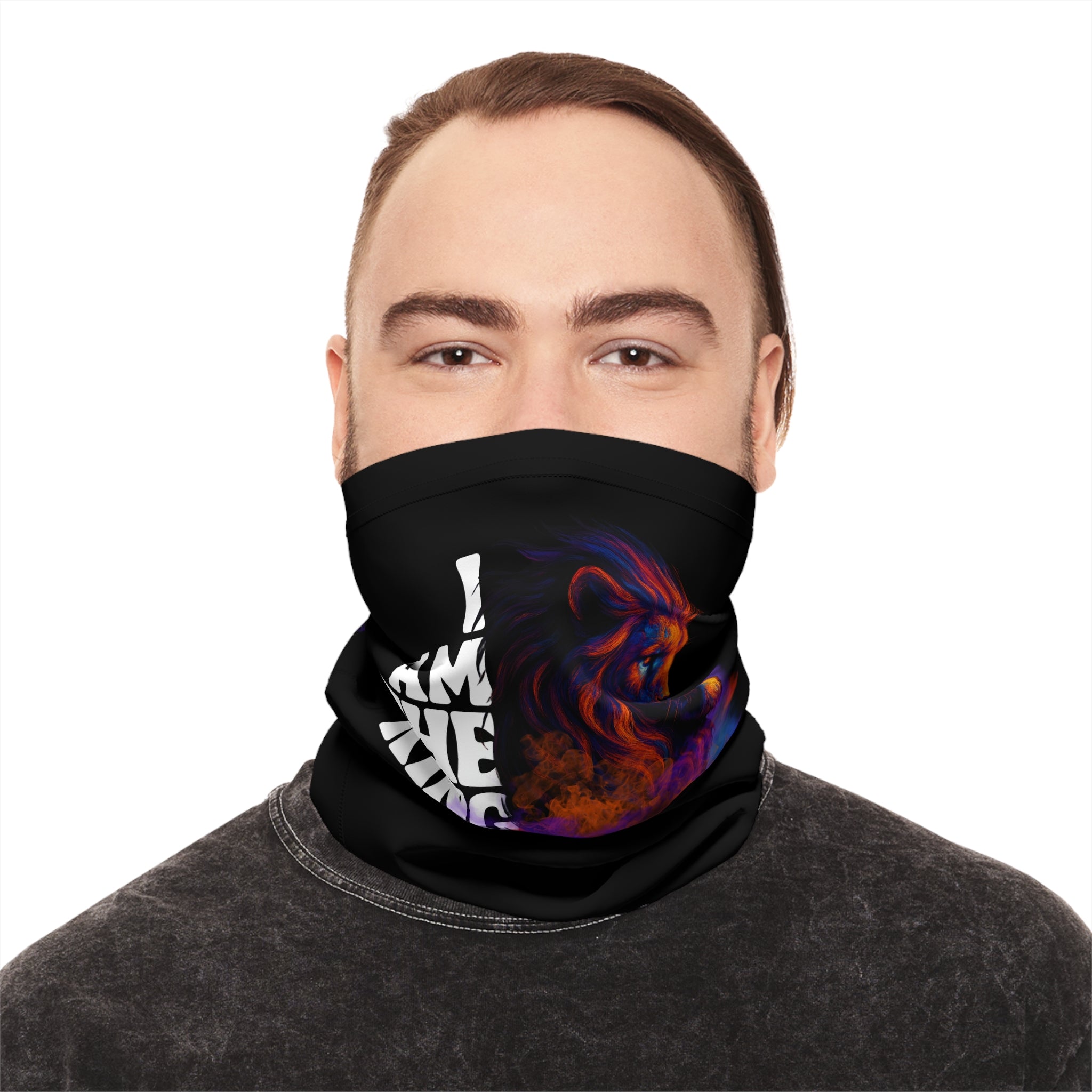 I am the King - Neck Scarf, Neck Gaiter, Biker Fashion,