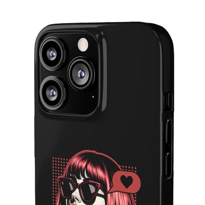 Retro Girl Snap Case Handyhülle