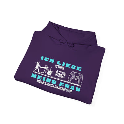 Gaming Love Unisex Hooded Sweatshirt - "Ich Liebe Es Wenn Meine Frau"