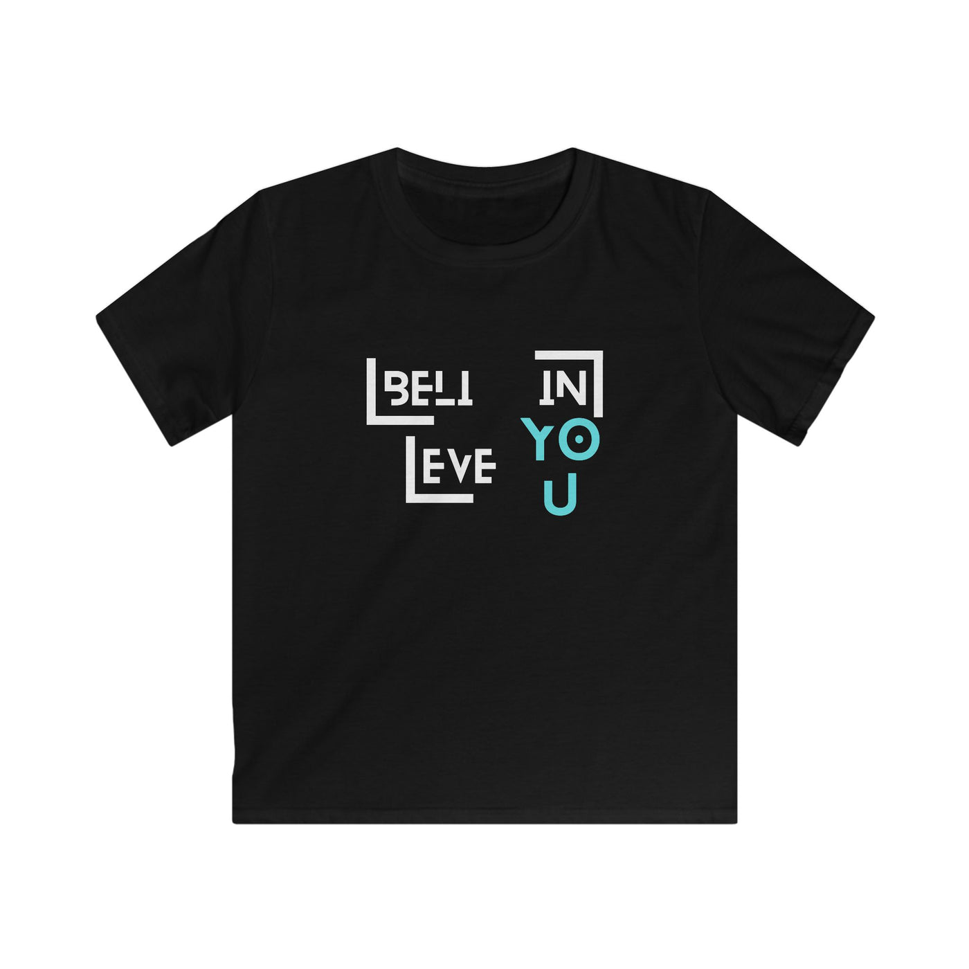 Kids Softstyle Tee - "Believe in YOU" Design for Everyday Wear