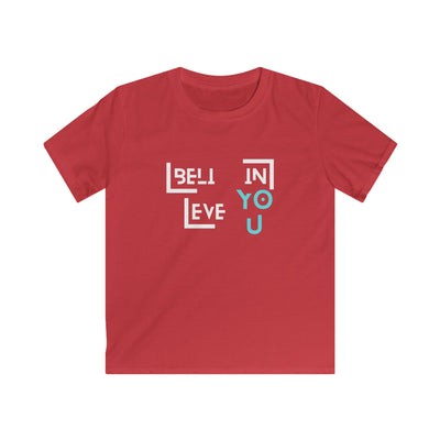 Kids Softstyle Tee - "Believe in YOU" Design for Everyday Wear