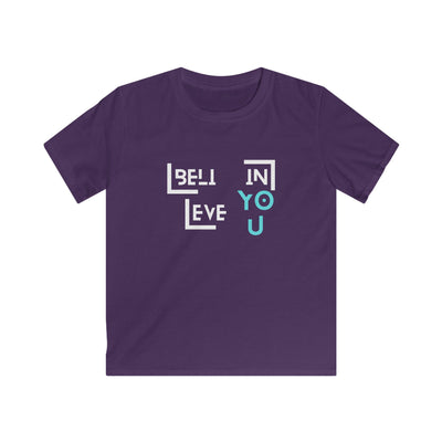 Kids Softstyle Tee - "Believe in YOU" Design for Everyday Wear