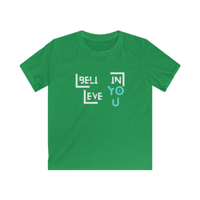 Kids Softstyle Tee - "Believe in YOU" Design for Everyday Wear
