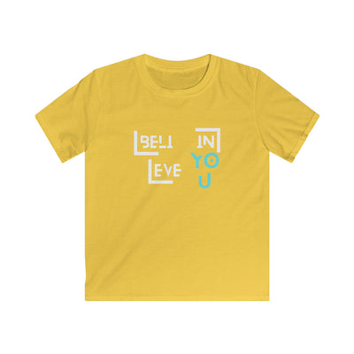 Kids Softstyle Tee - "Believe in YOU" Design for Everyday Wear