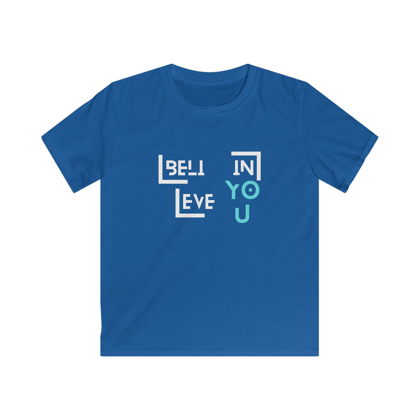 Kids Softstyle Tee - "Believe in YOU" Design for Everyday Wear