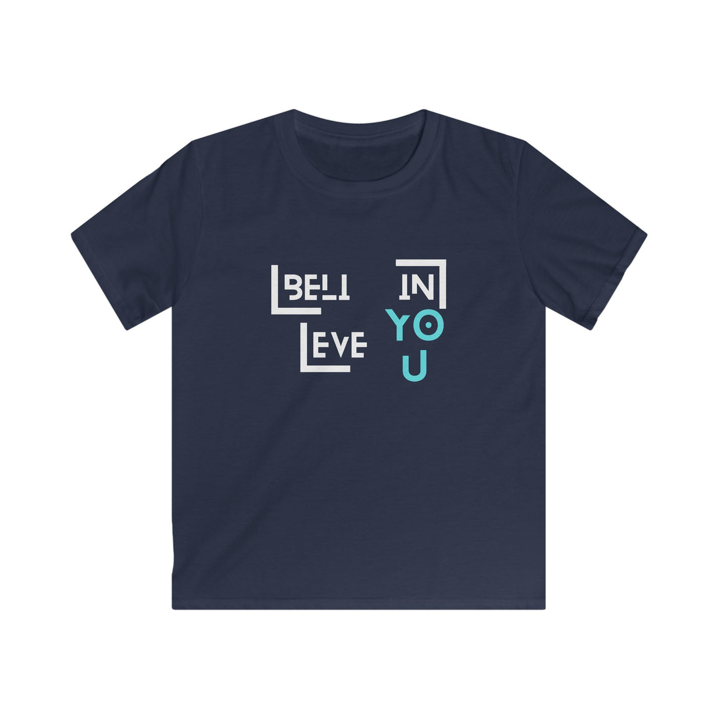 Kids Softstyle Tee - "Believe in YOU" Design for Everyday Wear