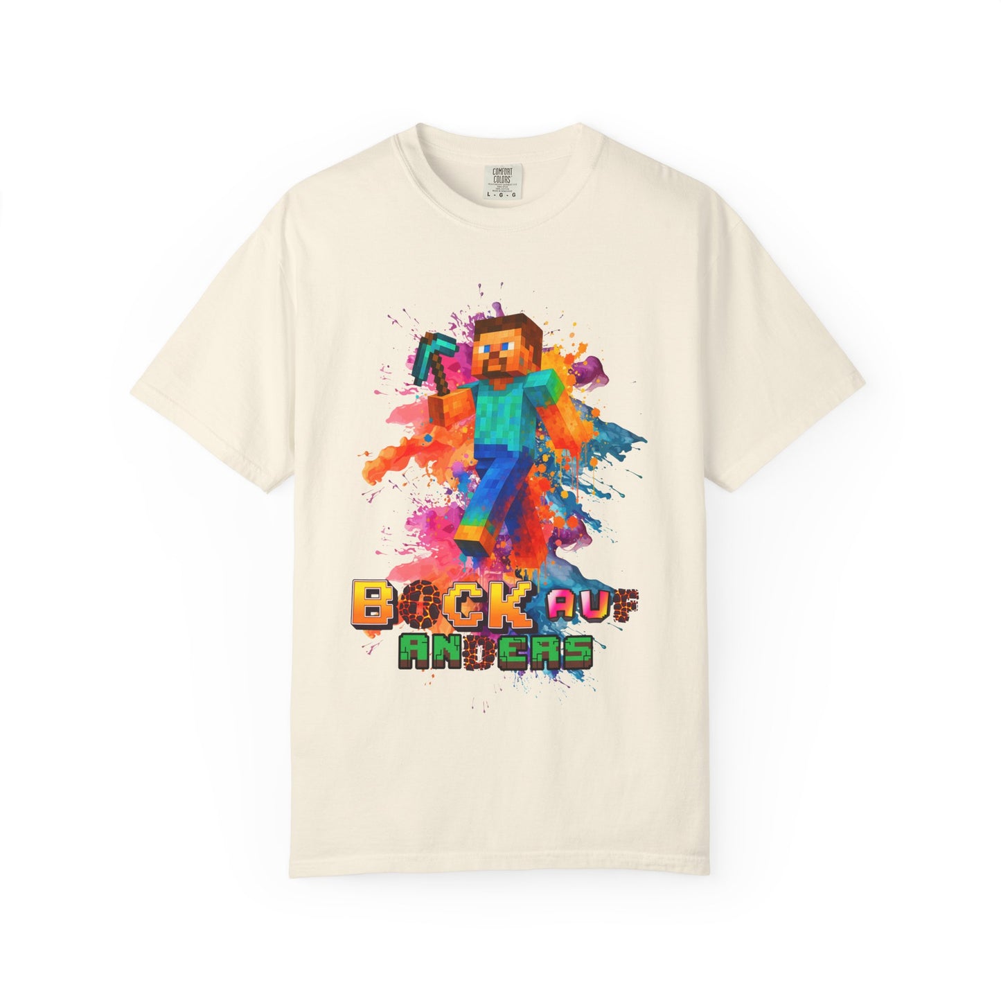 Colorful Gamer T-Shirt - Back to Different Minecraft Design