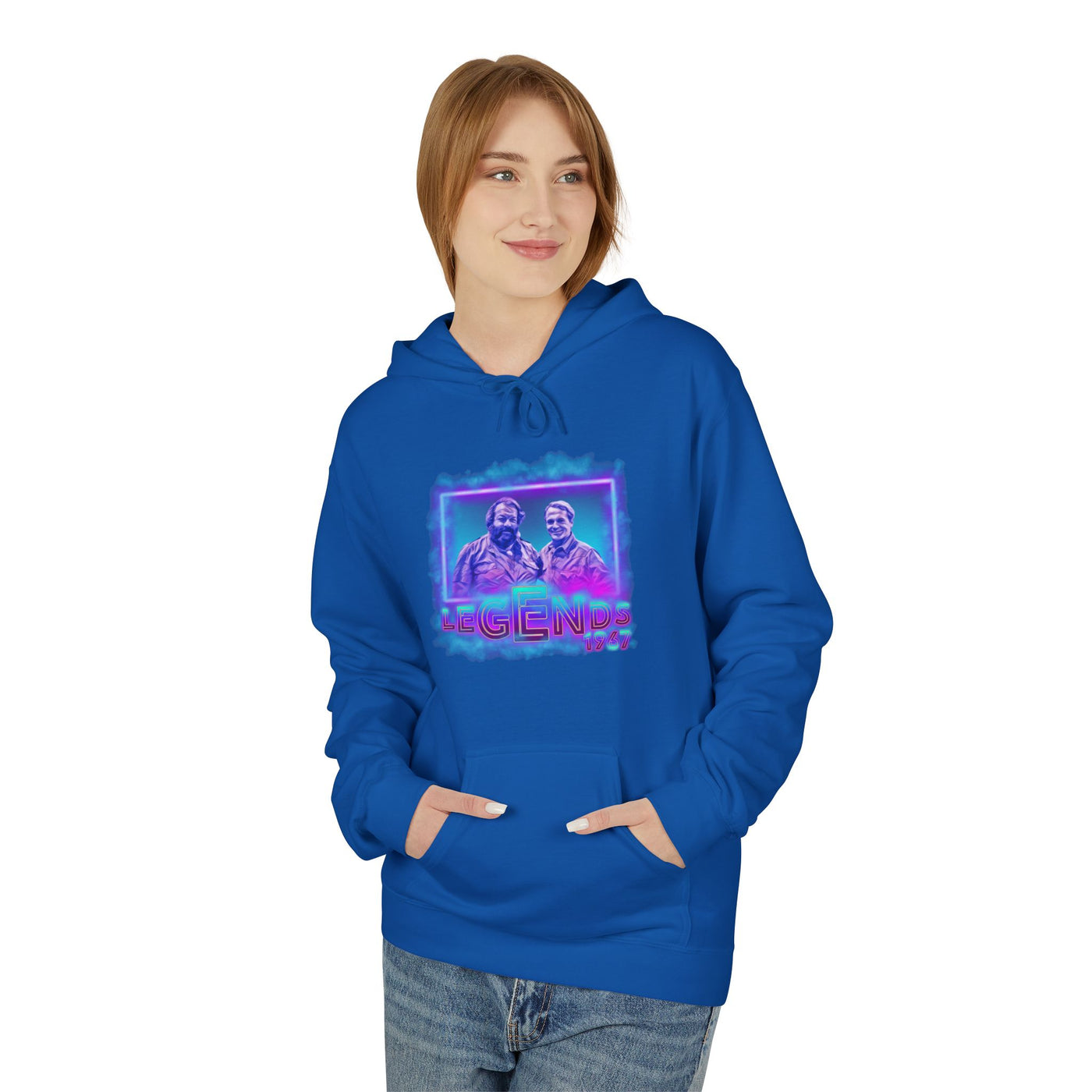 Legends Bud Spencer &amp; Terence Hill Neon Fleece Hoodie - Unisex Retro Streetwear