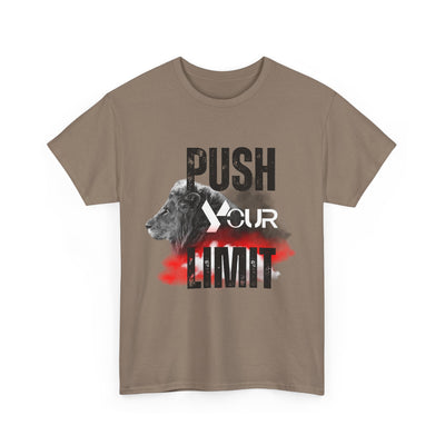 Motivational Unisex Heavy Cotton Tee - "Push Your Limit"