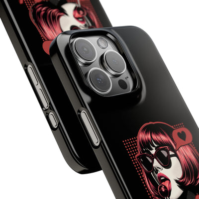 Retro Girl Snap Case Handyhülle