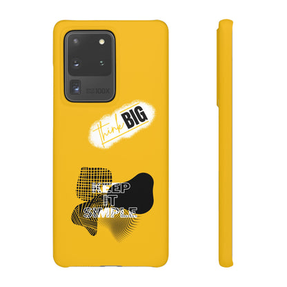Handyhülle gelbe - Yellow Snap Case - 'Think BIG' for Motivated Individuals