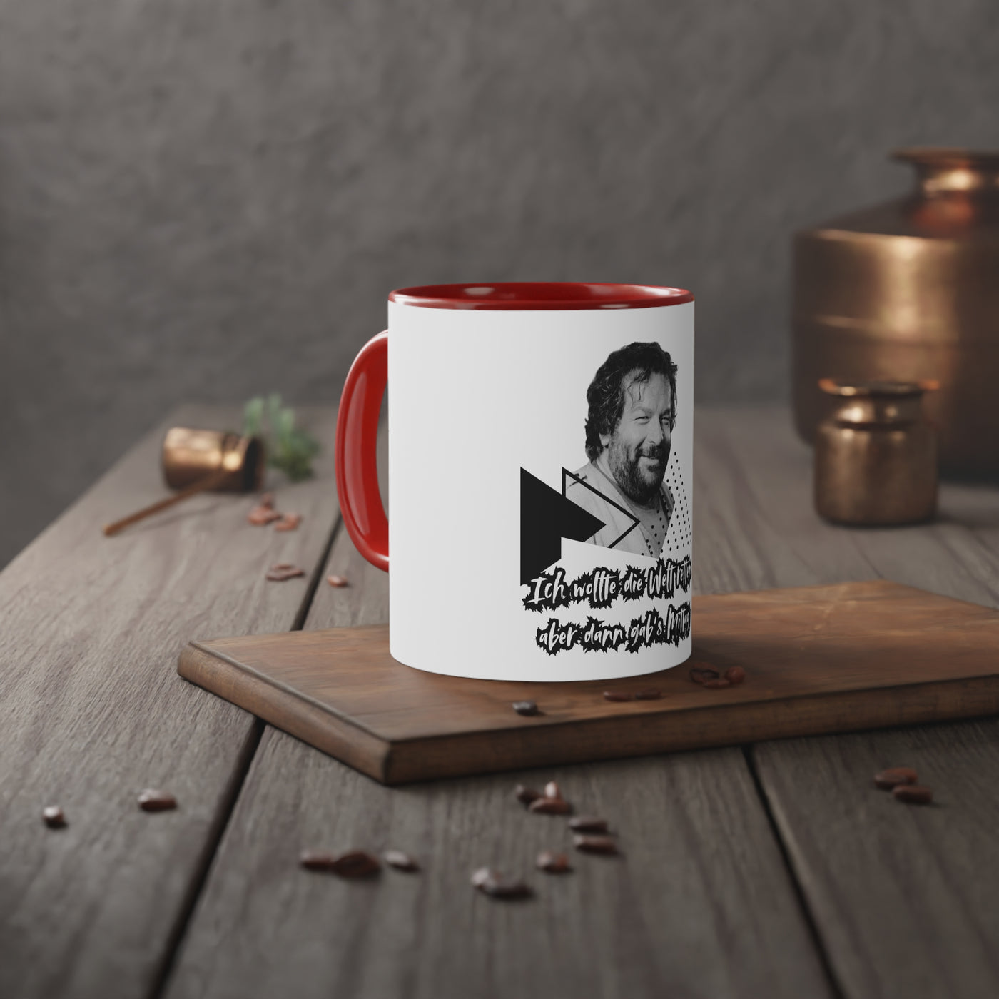 Bud Spencer "Welt retten"Funny Mug, 11oz Coffee Cup