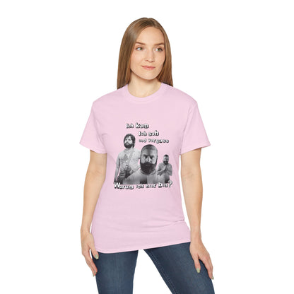T ShirtUnisex Witz  Alan Garner– Ich kam ich sah und vergaß - Warum ich hier bin!