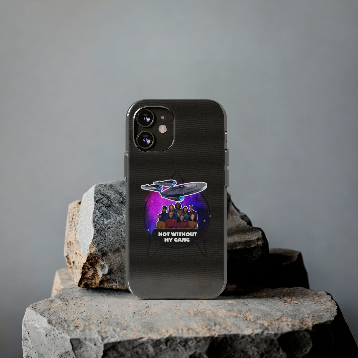 Galaxy-Inspired Soft Phone Case - Not Without My Gang, Star Trek Lovers Handyhülle