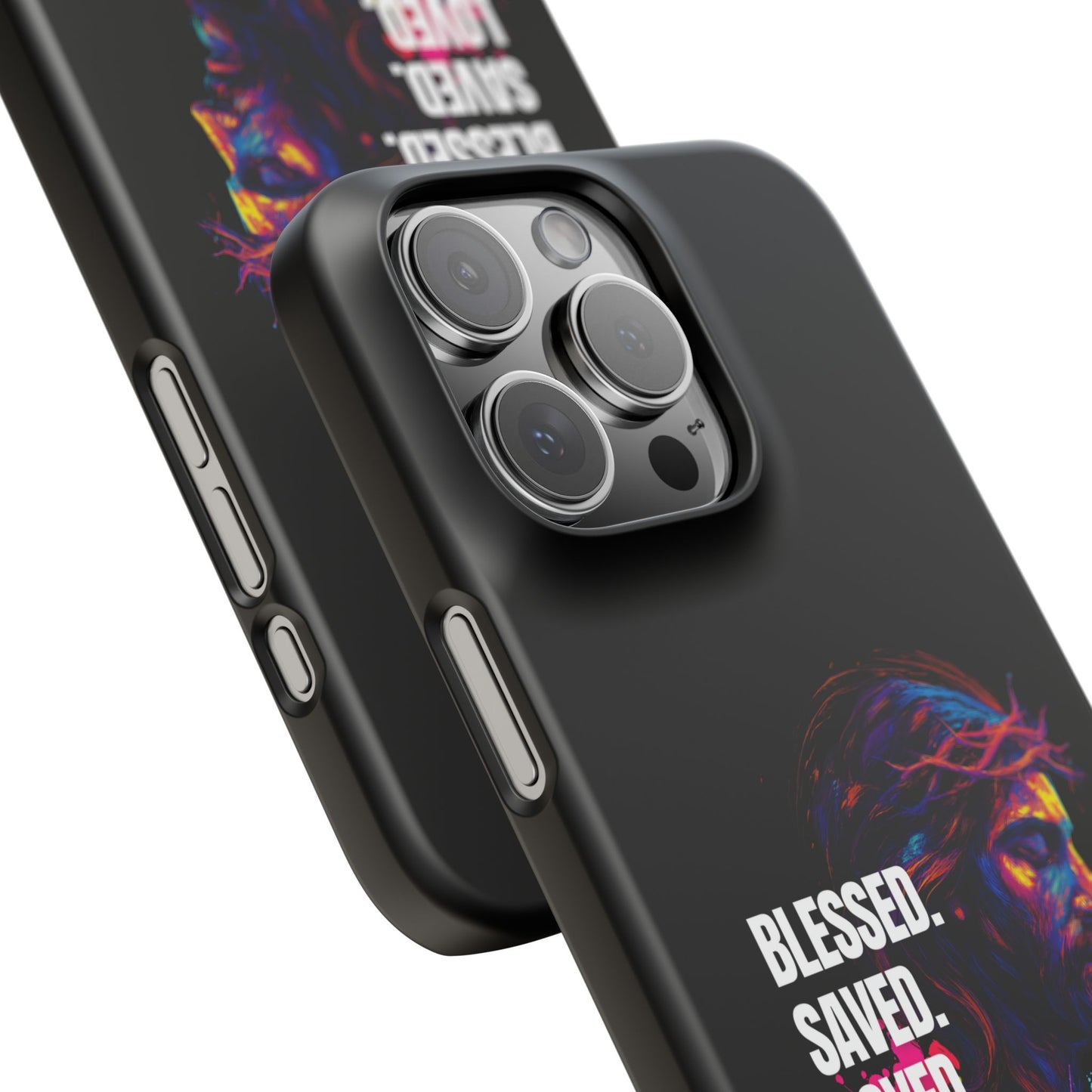 Blessed Saved Loved -  Snap Case Handyhülle - Jesus