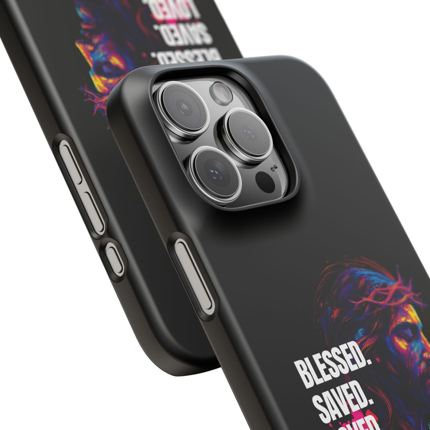 Blessed Saved loved - Snap Case - Jesus