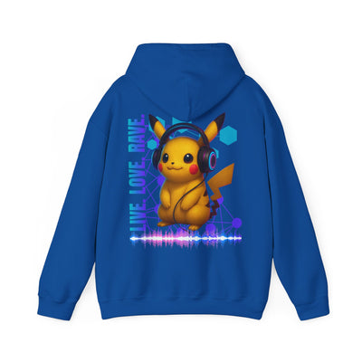 Rave Hoddie, Live Love Rave - Techno - Pokemon